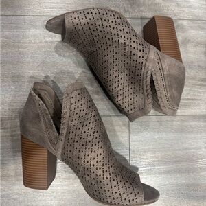 Fergalicious Taupe Perforated Heel/Boots